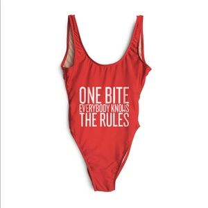 BNWT Barstool Sports “One Bite” swimsuit M/L